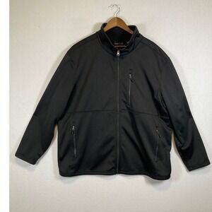 Swiss Tech Softshell Jacket Mens 2XL Black Fleece Lined Full Zip